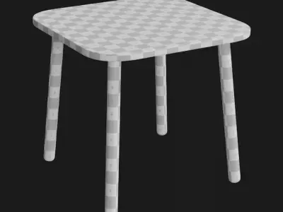 5 Realistic Small Children - coffe Tables 4K Low-poly 3D model