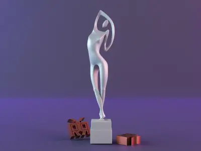 Ballet dance sculpture 3D print model
