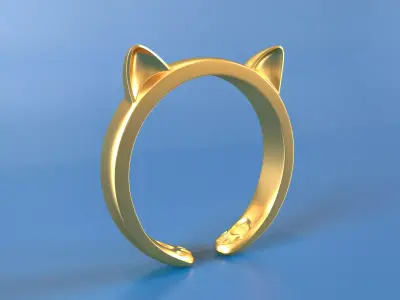 Cat Ring 3D print model