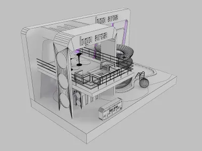 Booth Exhibition Stand a20  3D model
