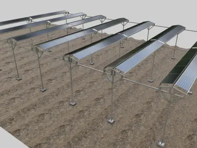 Solar Steel Construction For Farms Type-2 3D model