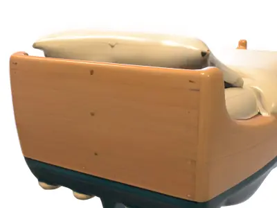 Boat Bed 3D Model Nautical Themed Furniture for Games 3D model