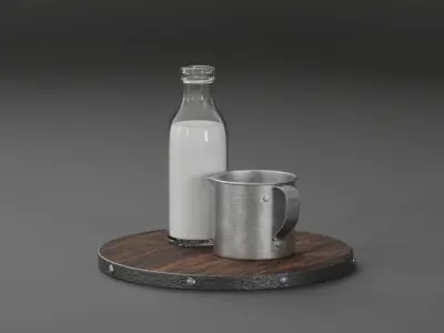 Milk Man Old Tools 3D model