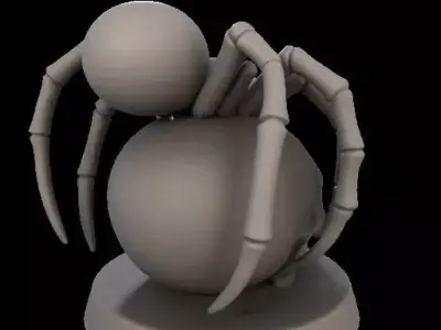 Spider on Skull 3D print model