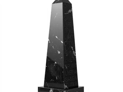 Black Marble Obelisk model pack Low-poly 3D model