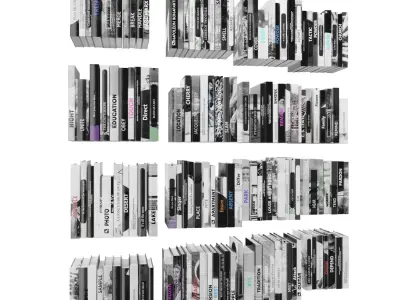 Books 150 pieces 2-9-2 Low-poly 3D model
