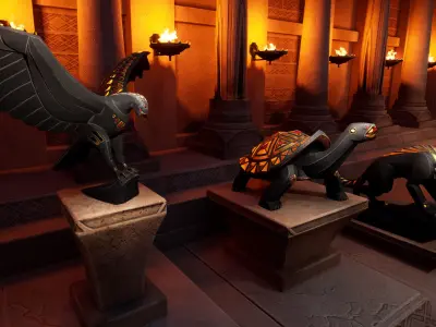 Sand shrine Low-poly 3D model