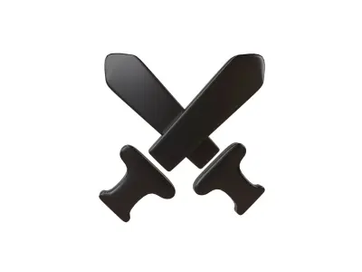 War Symbol v1 004 Low-poly 3D model