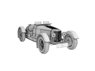 retro car am1934 3D model