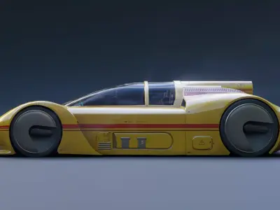 3Dpro CAR scifi 8 Low-poly 3D model