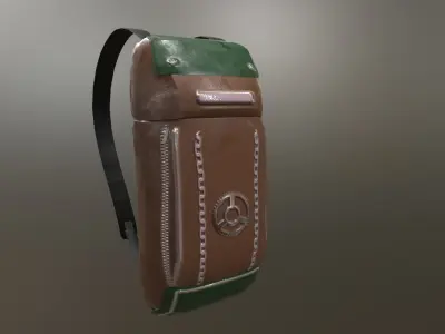 small travel backpack Free low-poly 3D model