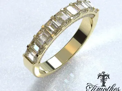 Timothes Diamond Ring 3D JewelryModel Printable 3D FR13 3D print model