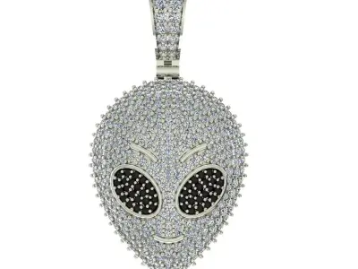 Alien Pendant 3D print model 3D print model