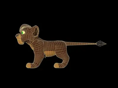 Kovu Cub Lion King Low-poly 3D model