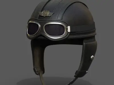 Helmet pilot military combat soldier armor  Low-poly 3D model