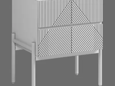 La Redoute Interieurs Bedside Tables Set 3 3D model