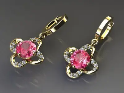 Luxurious Earring 3D print model