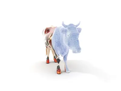 Spotted Cow D Model Pack Low-poly 3D model