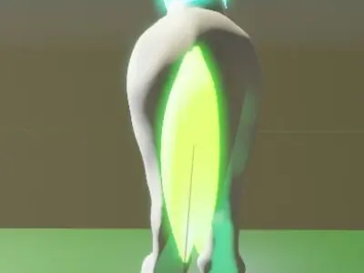 White friesian horse 3D model