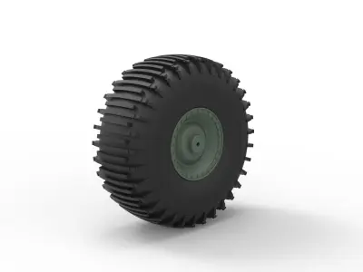 Offroad wheel 37 Scale 1 to 20 3D print model
