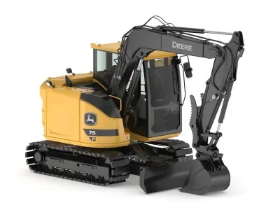 John Deere 75 P-Tier Mid-Size Excavator 3D model
