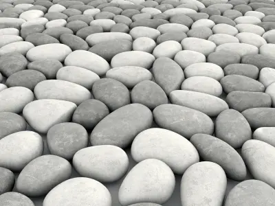 Panel pebble smooth Tile Bathroom n2 3D model