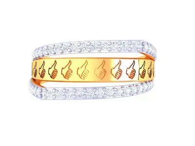 Mens gemstone diamond men Ring with details images 32 3D print model