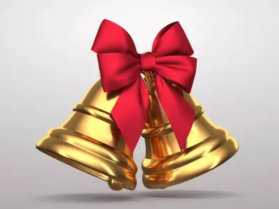 Christmas Bell 02v PBR 3D model