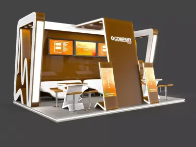 Exhibition Stand 6 Low-poly 3D model