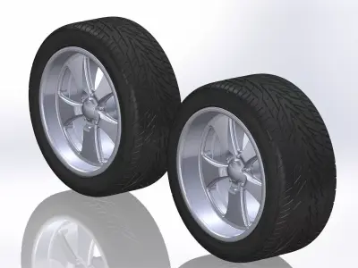 Custom wheels Budnik Fontana for your scale model 3D print model