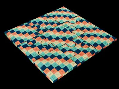 Puzzle pillow 3D model