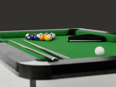 Pool Table Low-poly 3D model