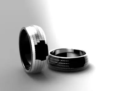 Ring two wedding rings Free 3D print model