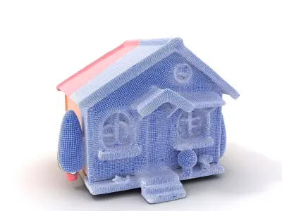 Cozy Cottage Vibrant model pack Low-poly 3D model