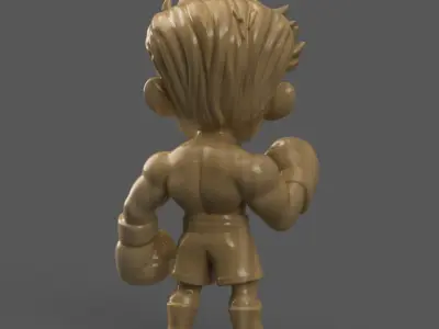 Cute Boxer 3D Model STL File for Decoration Print 3D print model