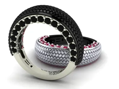 Diamond tyre ring 3D print model