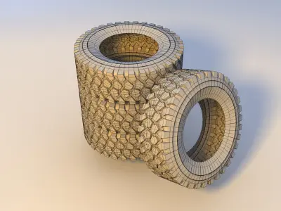 tires tire Low-poly 3D model