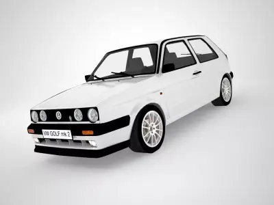 VW Golf 2 Angry rabbit street racing 3D model