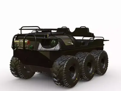 atv 6x6  Low-poly 3D model