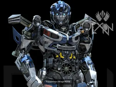 Transformers Mirage ROTB Robot and Vehicle Form Collection 3D Model Pack