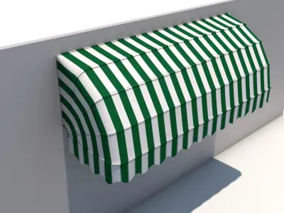 Bellows Awning Tent 3D model