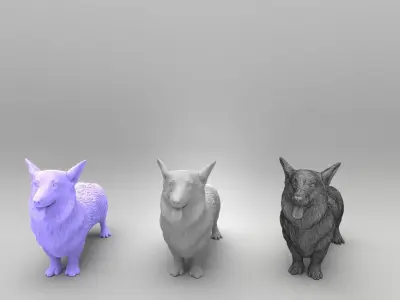 Corgi dog 39 Low-poly 3D model