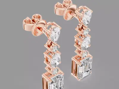 Diamond Drops  3D print model