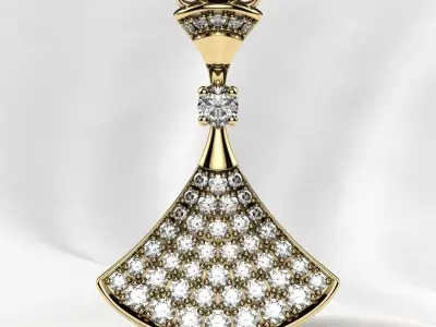 Luxury Gold Pendant 3D print model