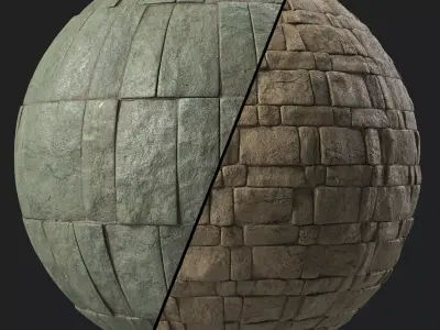 Stone Wall Materials 42- Stone walls Sbsar Pbr 4k Seamless Texture