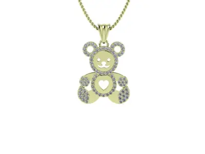 Bear Pendant 3D print model