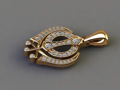 beautiful pendant with complete details 3D print model