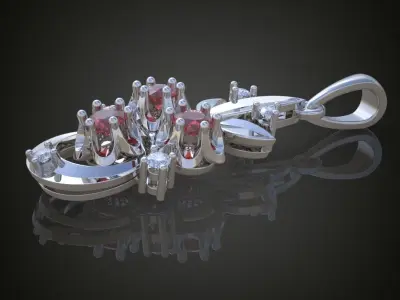 Pendant 3D model printable model 0074 9 Free 3D print model