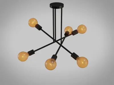 Ceiling Light 6 Low-poly 3D model