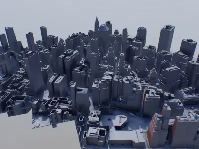 New York Lower Manhattan - ge Free 3D model